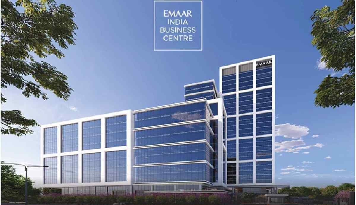Emaar India Business Centre featuring Tower A G+26 and Tower B G+9 commercial towers on Golf Course Extension Road Gurgaon